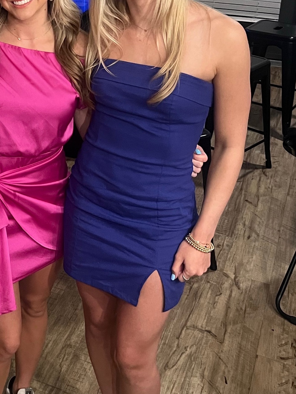Strapless Royal Blue Mini Dress